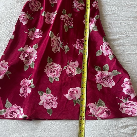 Vintage Slip Satin Silk Floral Lace Romantic Whimsical Sexy Coquette Fairy Dress - Picture 13 of 13